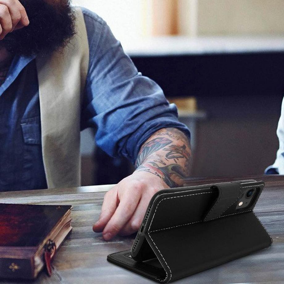 Avizar  Etui mit Portemonnaie iPhone 11 Schwarz 