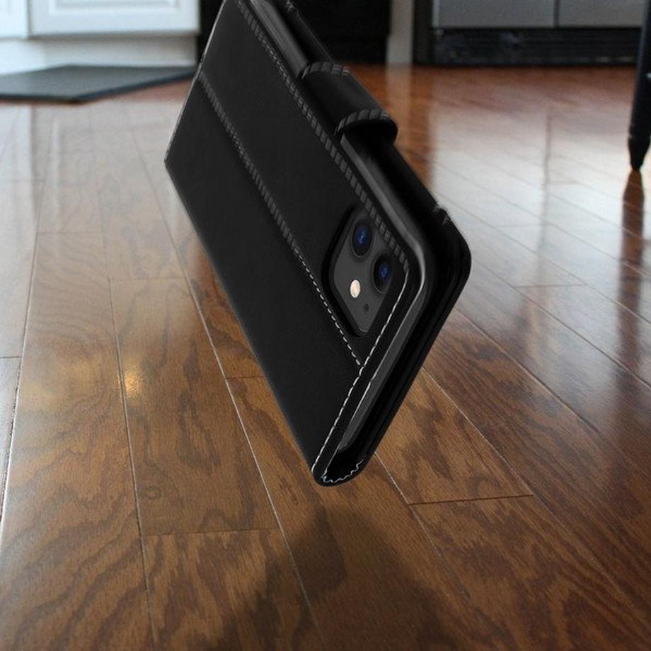 Avizar  Etui mit Portemonnaie iPhone 11 Schwarz 
