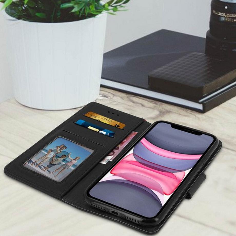 Avizar  Etui mit Portemonnaie iPhone 11 Schwarz 