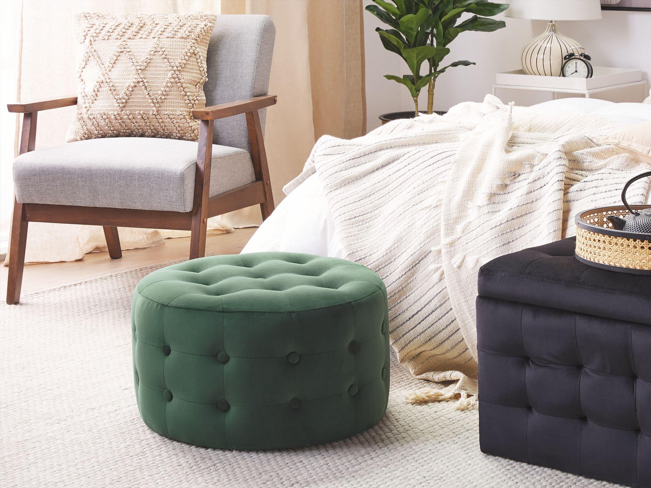 Beliani Pouf en Velluto Glamour TAMPA  