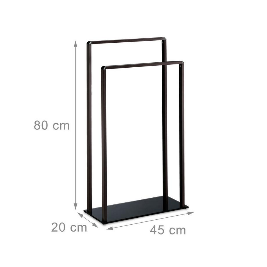 B2X Freistehender Handtuchhalter mit 2 Stangen  