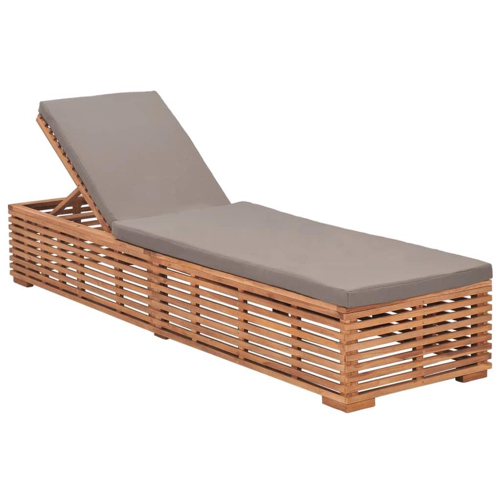 VidaXL Chaise longue teck  