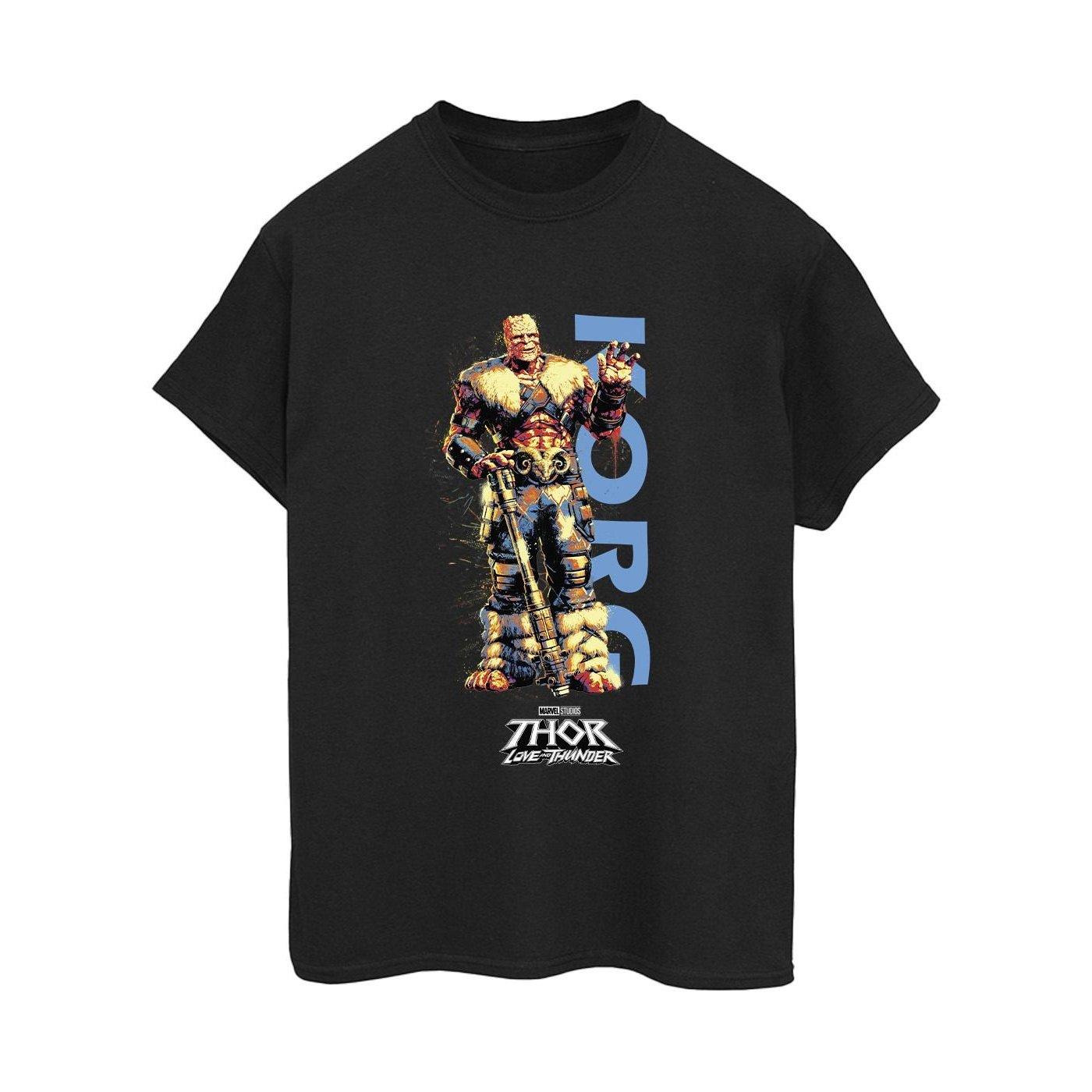Image of Thor Love And Thunder Korg Wave Tshirt Damen Schwarz XXL
