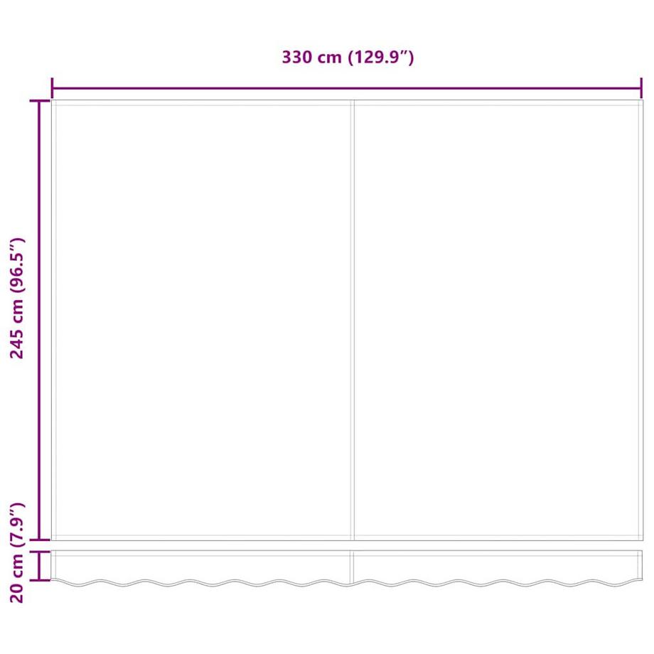 VidaXL Einziehbarer sonnenschutz polyester  