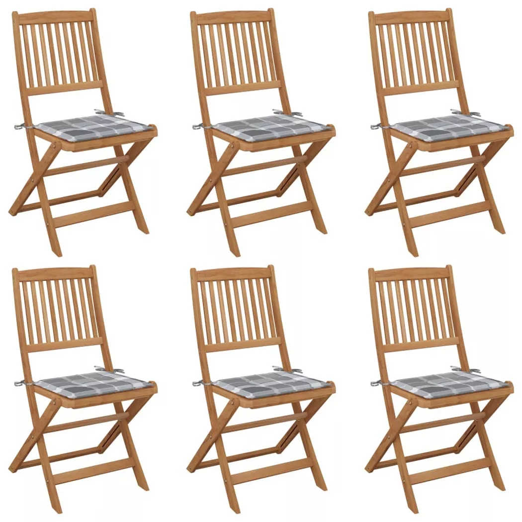 VidaXL - Gartenstuhl akazienholz, One Size, Grau