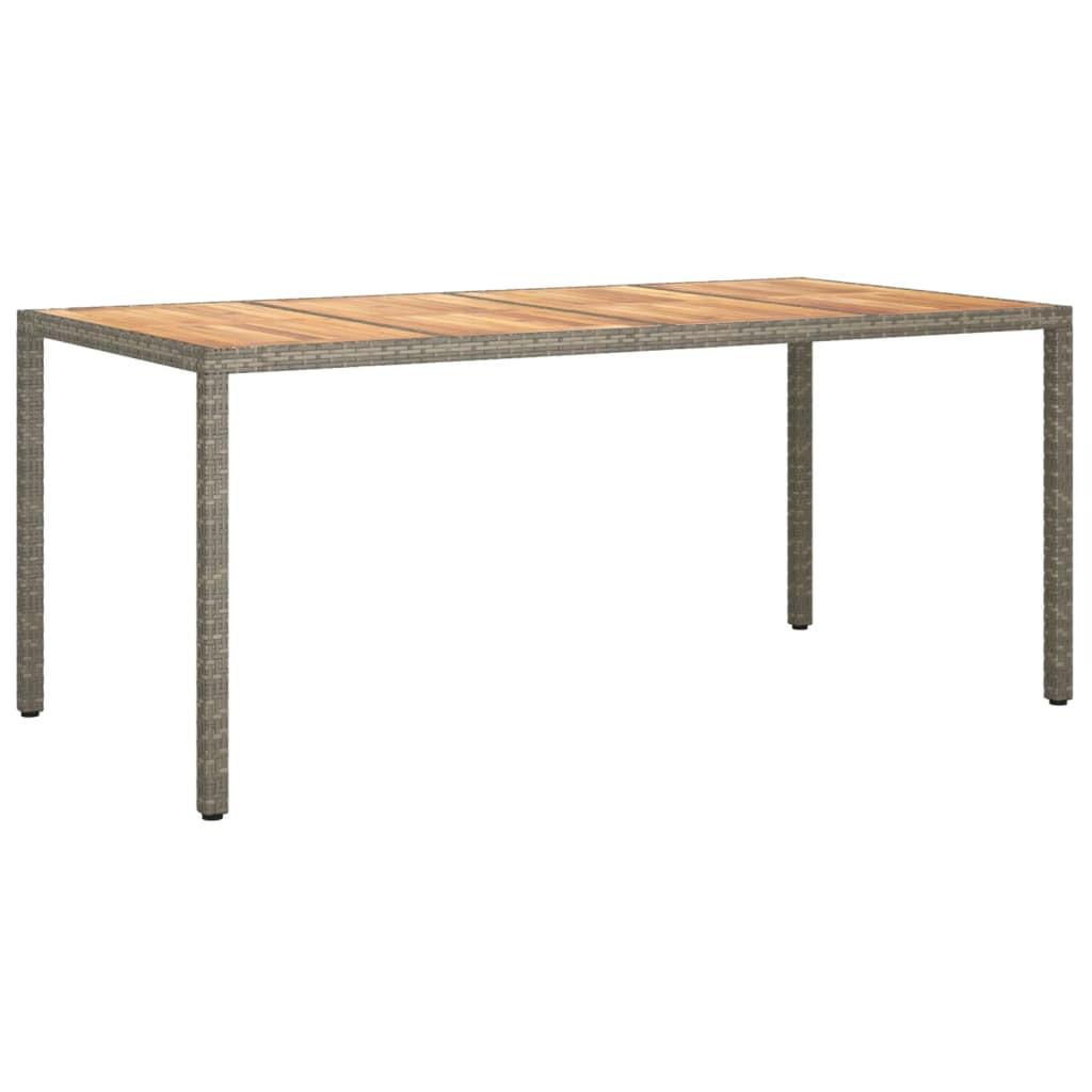 VidaXL Table de jardin rotin synthétique  