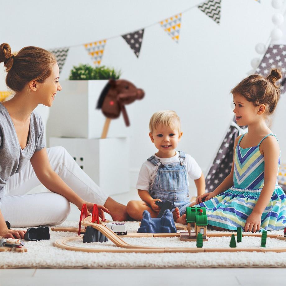 B2X  Cavallo di legno con suoni per bambini 