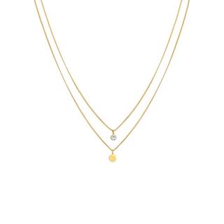 Elli  Halskette Layer Plättchen Kristall 