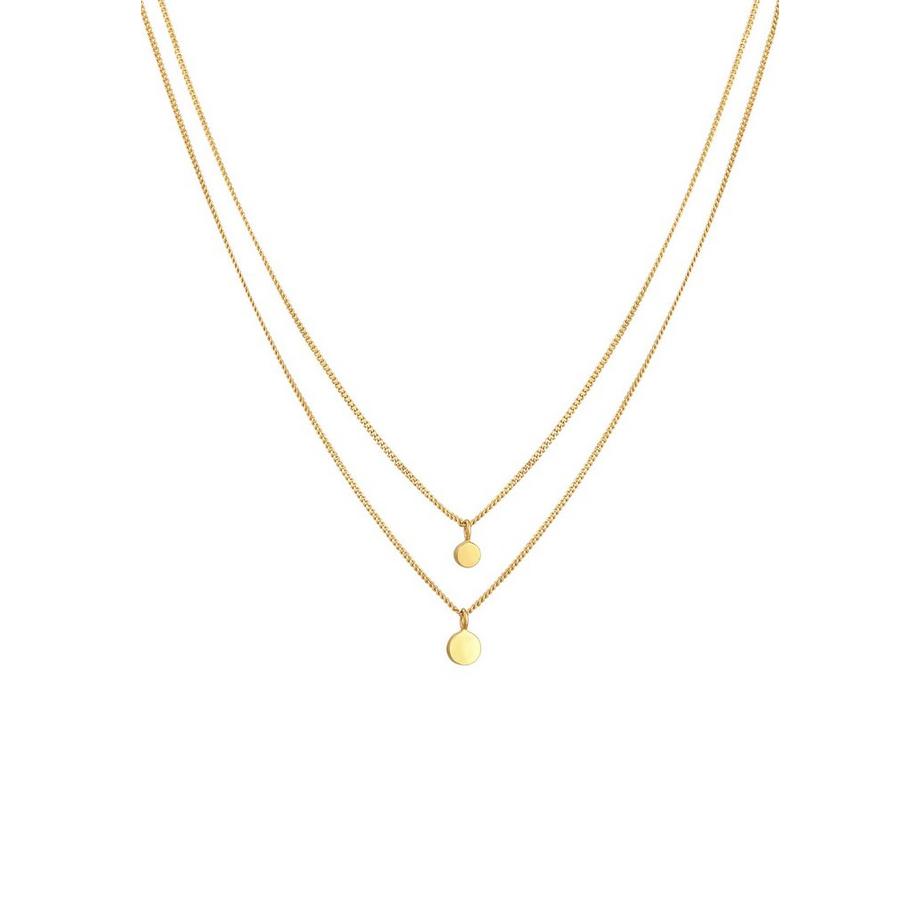 Elli  Halskette Layer Plättchen Kristall 