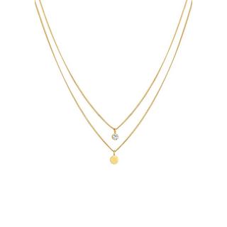 Elli  Halskette Layer Plättchen Kristall 