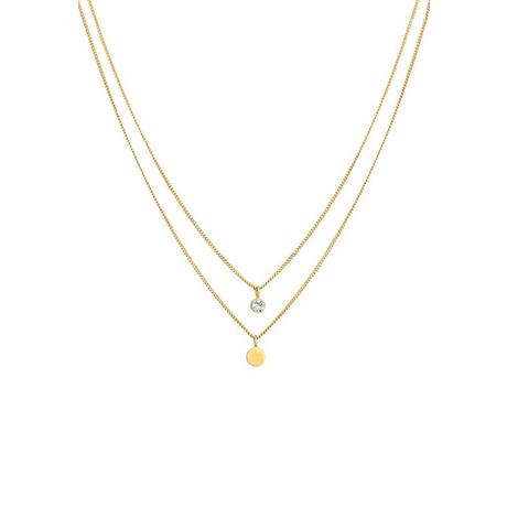 Elli  Halskette Layer Plättchen Kristall 