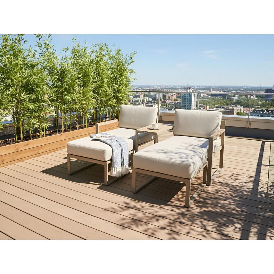 Beliani Set lounge pour jardin en Acier Moderne NOCI  