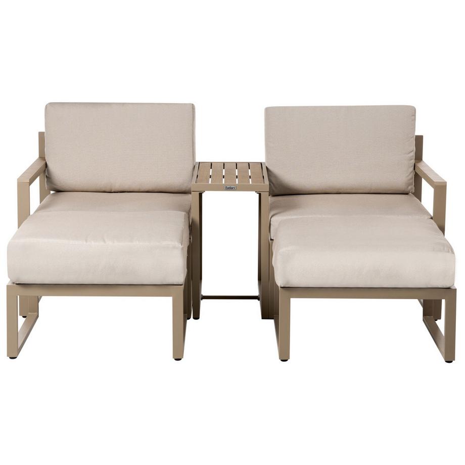 Beliani Set lounge pour jardin en Acier Moderne NOCI  