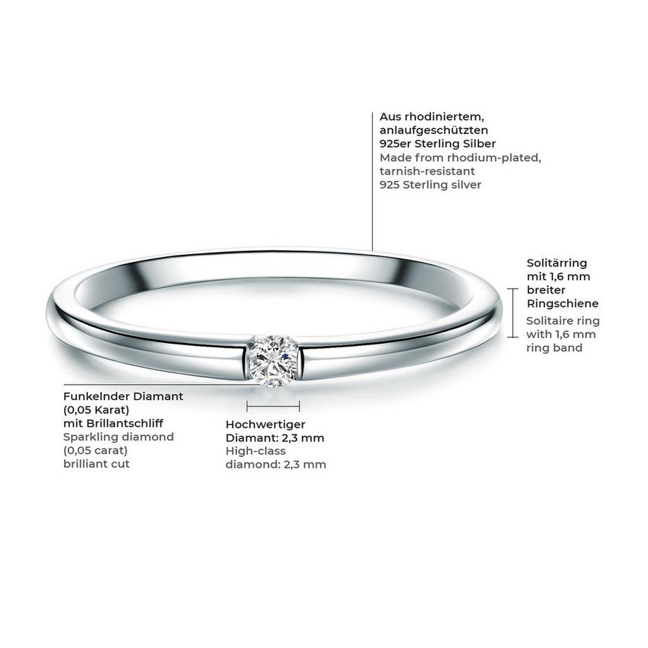 Rafaela Donata  Ring Sterling Silber Diamant weiß 