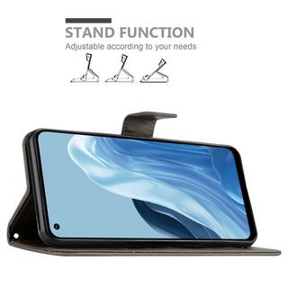 Cadorabo  Housse compatible avec Realme 7 5G - Coque de protection au design floral avec fermeture magnétique, fonction de support et emplacements pour cartes 