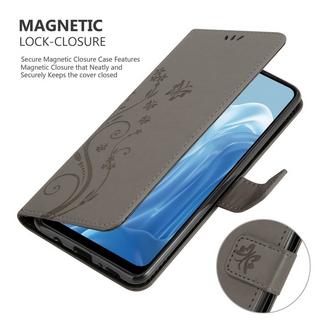 Cadorabo  Housse compatible avec Realme 7 5G - Coque de protection au design floral avec fermeture magnétique, fonction de support et emplacements pour cartes 