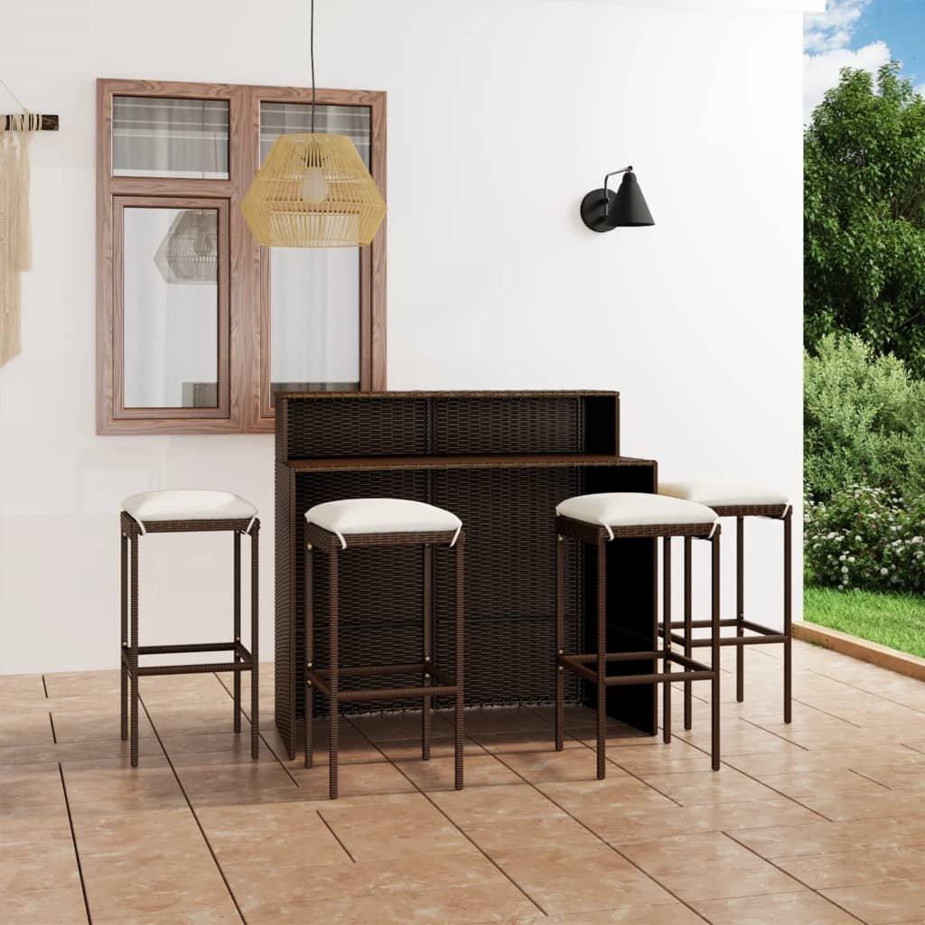 VidaXL Garten-bar set poly-rattan  