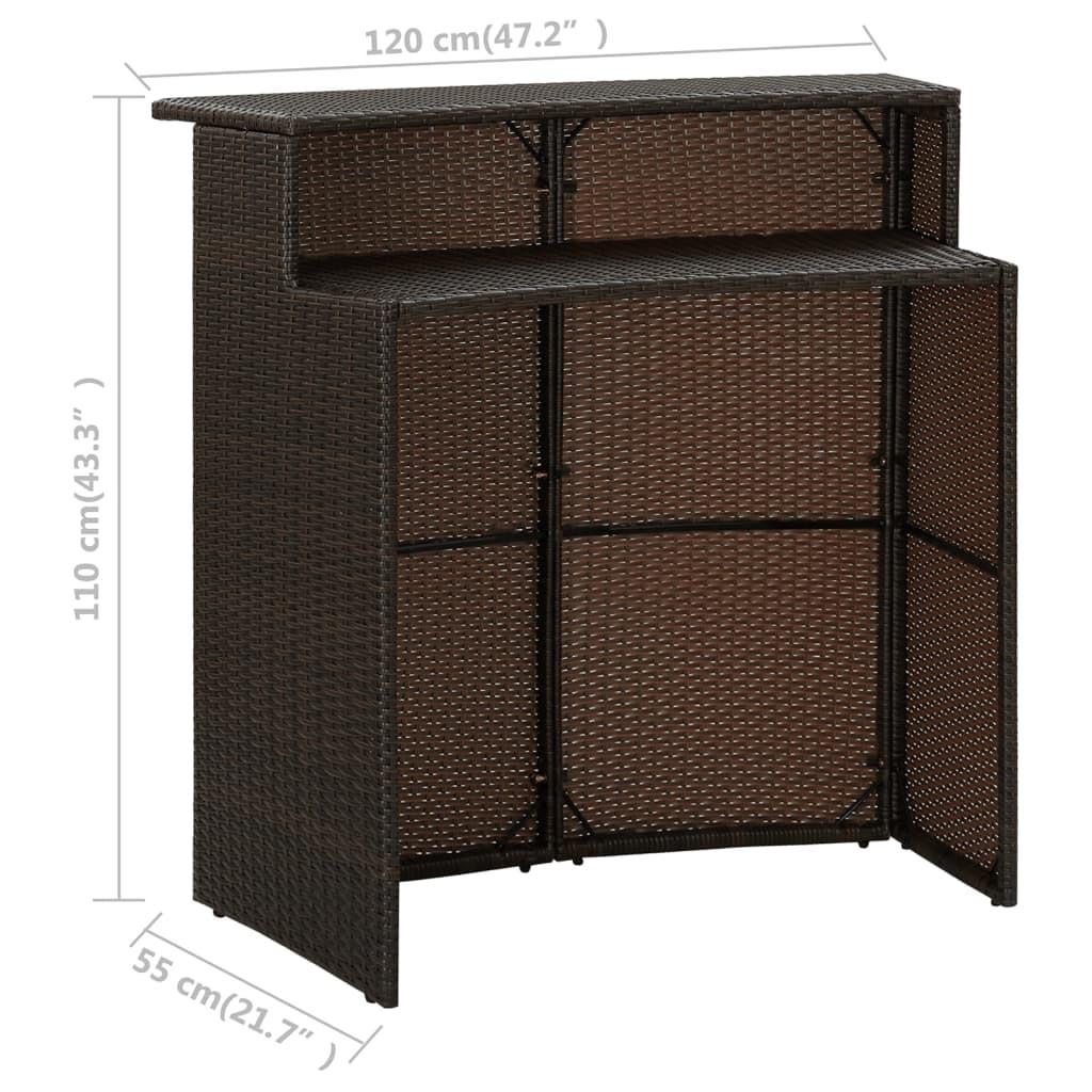 VidaXL Garten-bar set poly-rattan  