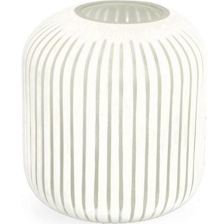 mutoni Vase Mattala blanc rond 24  