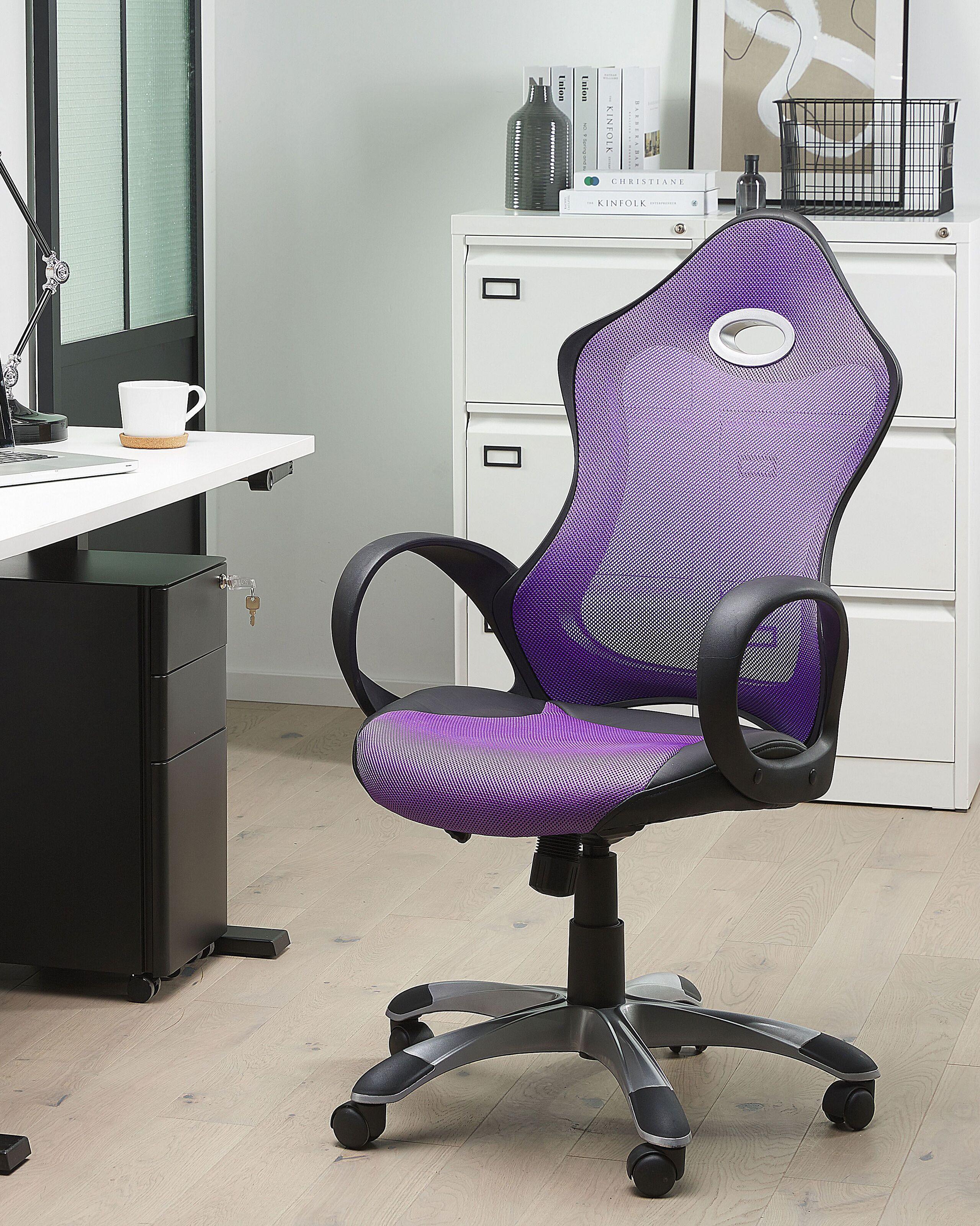 Beliani Chaise de bureau en Tissu maillé Traditionnel iCHAIR  