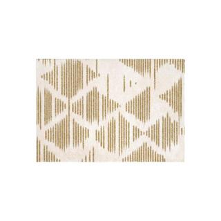 Vente-unique  Tapis shaggy géométrique - 160 x 230 cm - Beige et marron  - TANTIA 