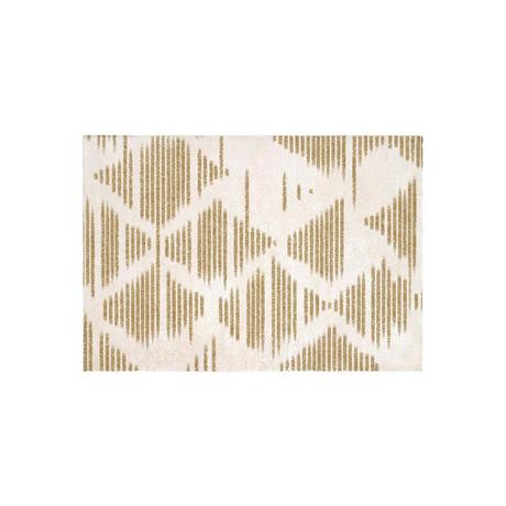 Vente-unique  Tapis shaggy géométrique - 160 x 230 cm - Beige et marron  - TANTIA 