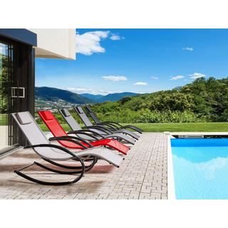 Beliani Transat à bascule en Acier Moderne CARANO II  