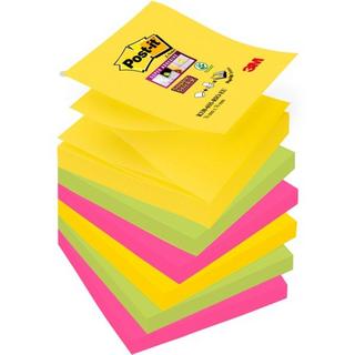 Post it POST-IT Block Super Sticky Z-Notes R3306SSR 5-farbig, 6x90 Blatt 76x76mm  