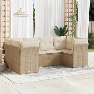 VidaXL set divano da giardino Polirattan  