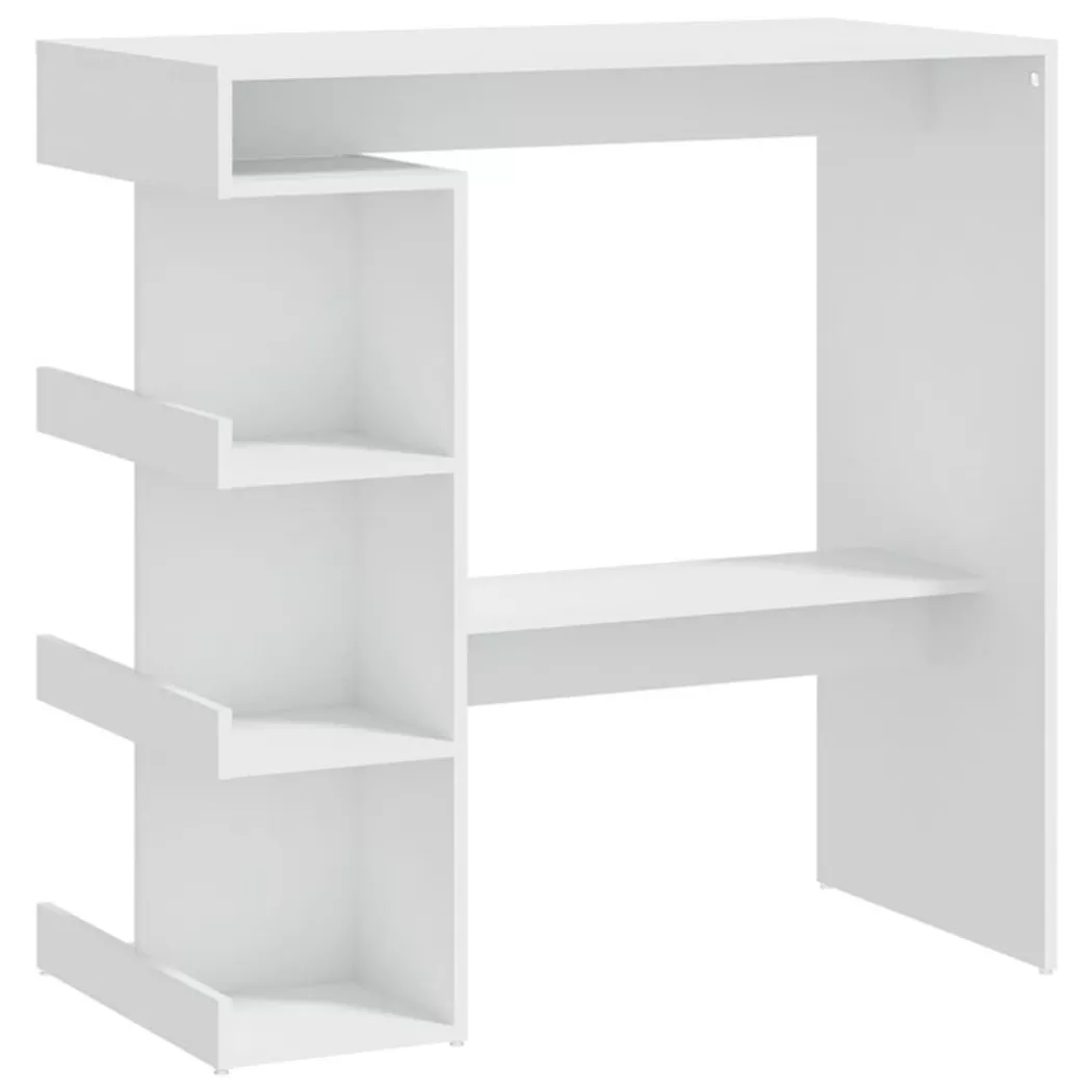 VidaXL - Table de bar bois d'ingénierie, One Size, Blanc