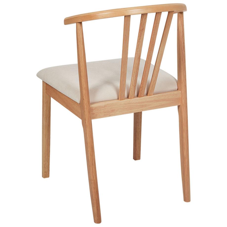Beliani Lot de 2 chaises de salle à manger en Bois d'hévéa  CRAIG  