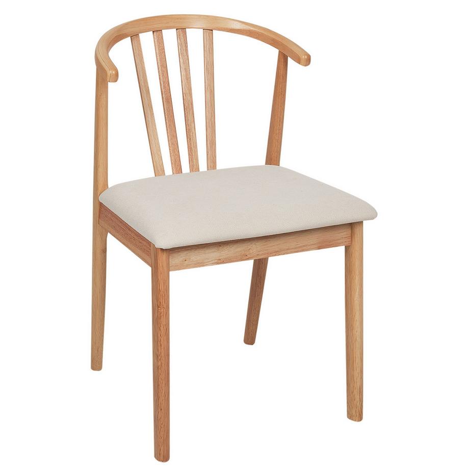 Beliani Lot de 2 chaises de salle à manger en Bois d'hévéa  CRAIG  