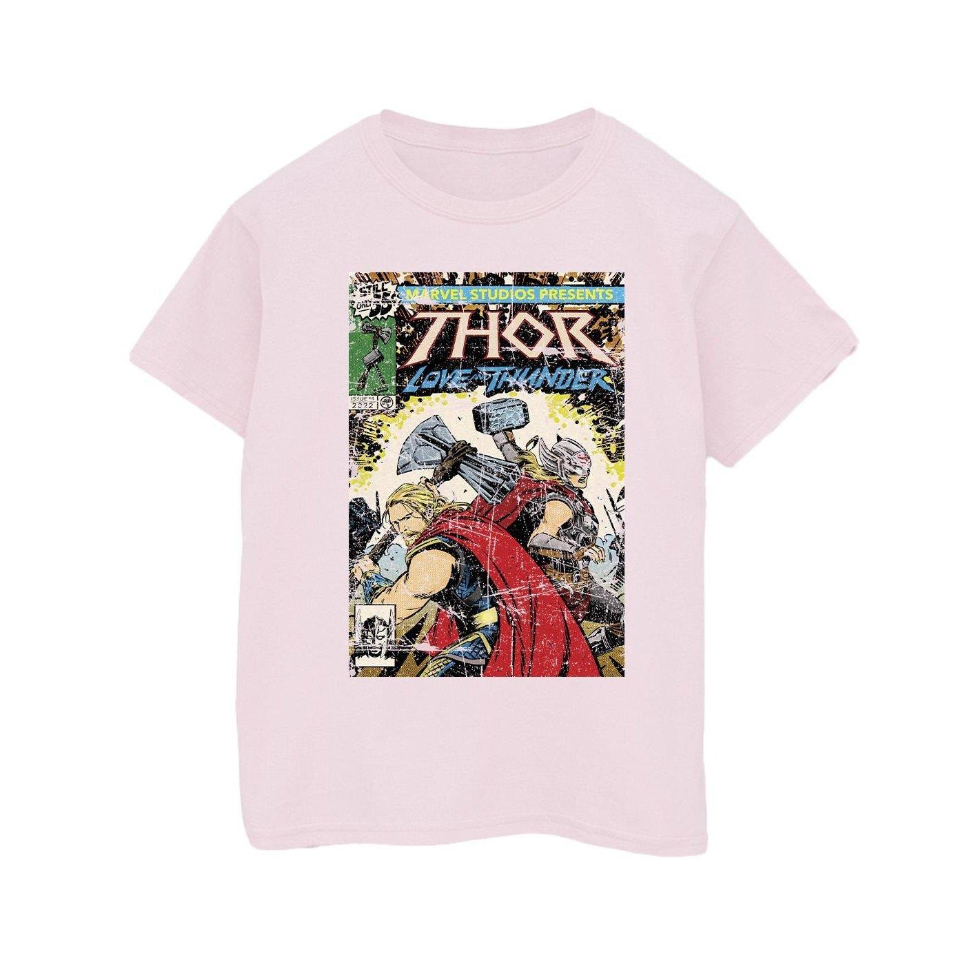 Image of Thor Love And Thunder Vintage Poster Tshirt Damen Pink XXL