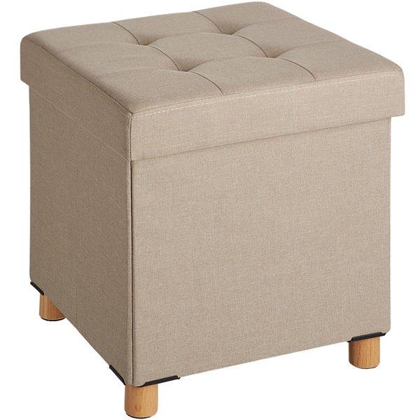 Tectake Pouf coffre de rangement pliable ALEA  