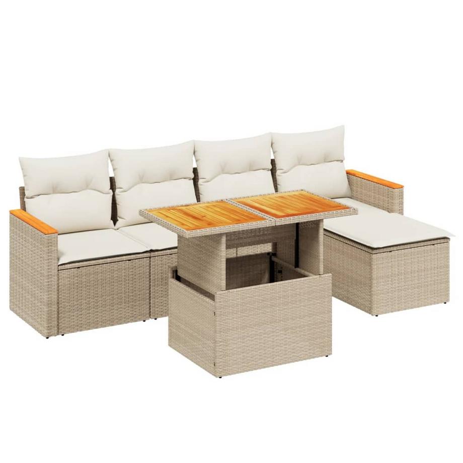 set divano da giardino Polirattan