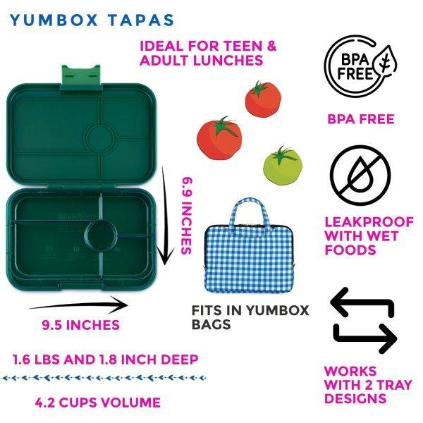 Yumbox Yumbox Tapas XL 5C Greenwich Green Green Znüni Lunchbox  
