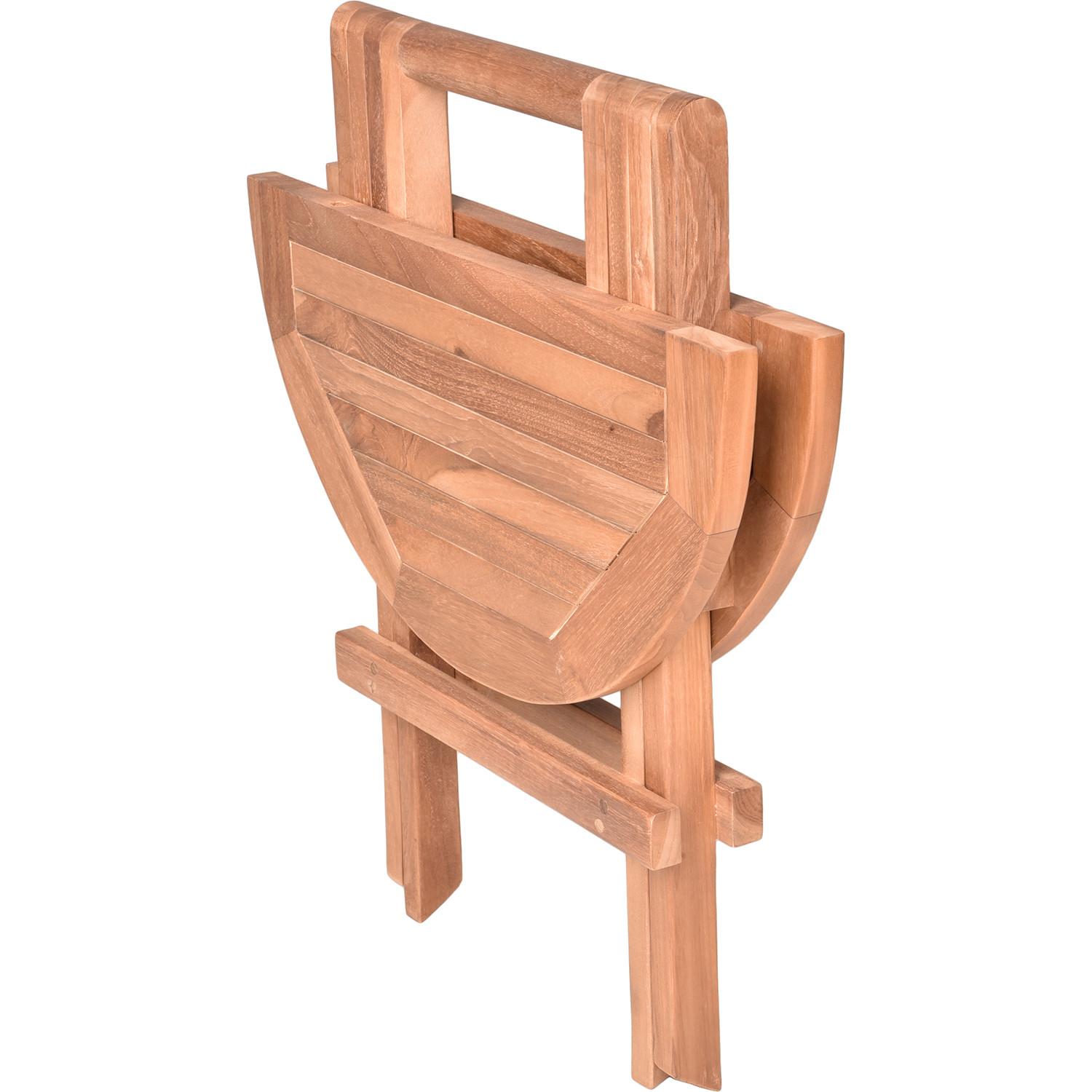 mutoni Tavolino da giardino Mitan teak naturale rotondo 50x50  