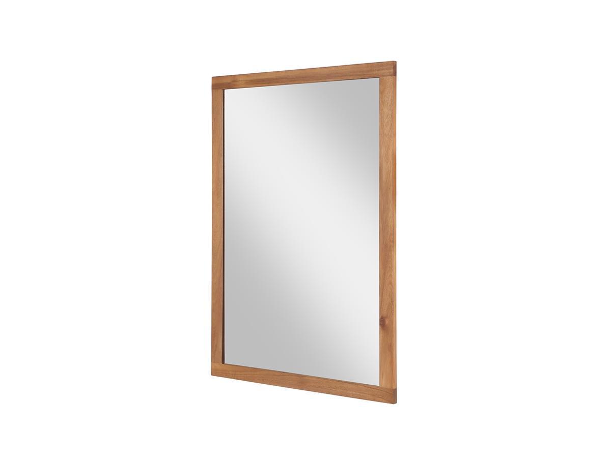 Vente-unique Miroir rectangle avec contour en bois d'acacia - 90 x 60 cm -  SEPANG  