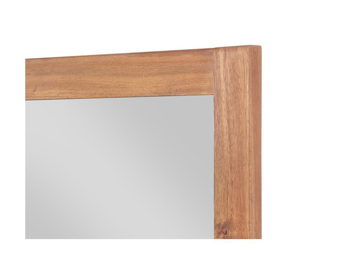 Vente-unique Miroir rectangle avec contour en bois d'acacia - 90 x 60 cm -  SEPANG  