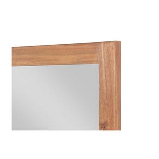 Vente-unique Miroir rectangle avec contour en bois d'acacia - 90 x 60 cm -  SEPANG  