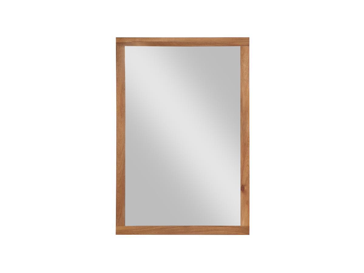 Vente-unique Miroir rectangle avec contour en bois d'acacia - 90 x 60 cm -  SEPANG  