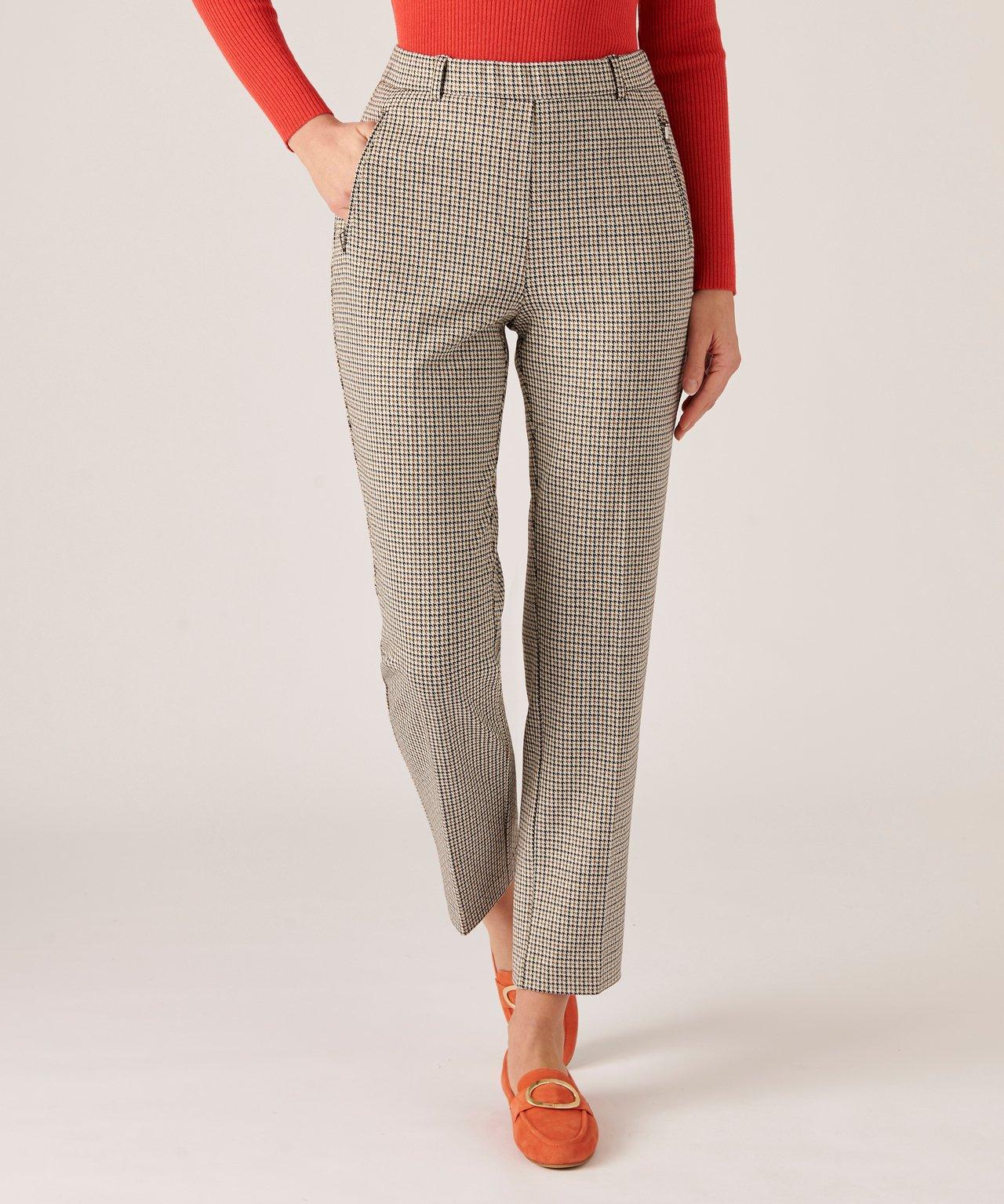 Image of 7/8-hose Aus Dehnbarem Milano-gewebe. Damen Braun 42