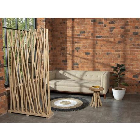 Vente-unique Séparateur de pièce en bois de teck - L. 100 x P. 25 x H. 180 cm - Naturel - GAYANA  