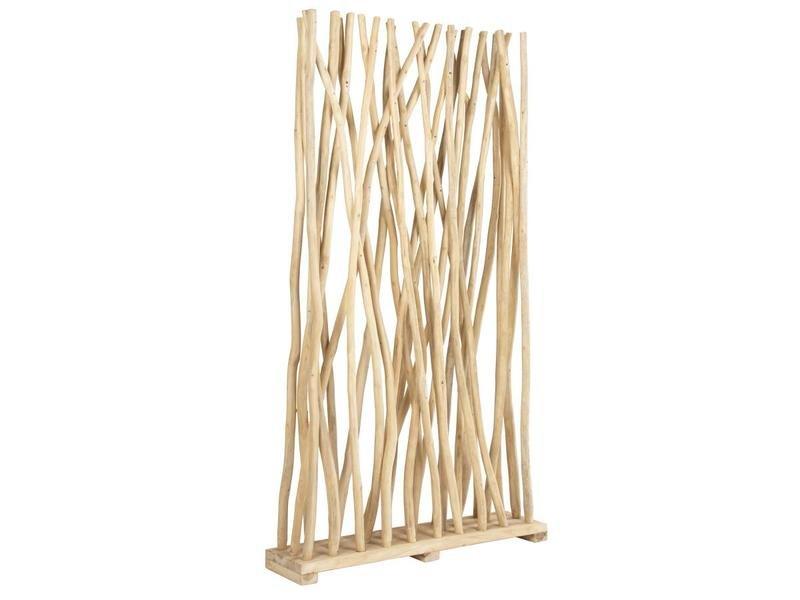 Vente-unique Séparateur de pièce en bois de teck - L. 100 x P. 25 x H. 180 cm - Naturel - GAYANA  