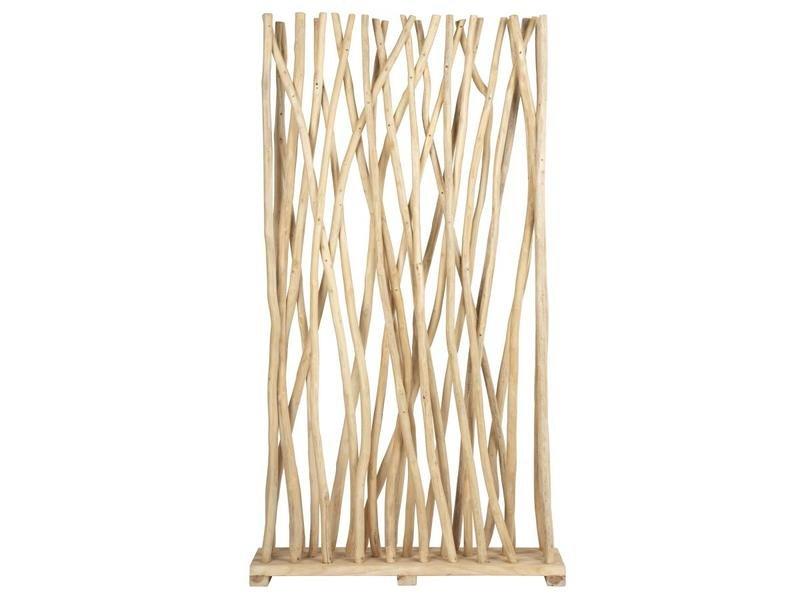 Vente-unique Séparateur de pièce en bois de teck - L. 100 x P. 25 x H. 180 cm - Naturel - GAYANA  