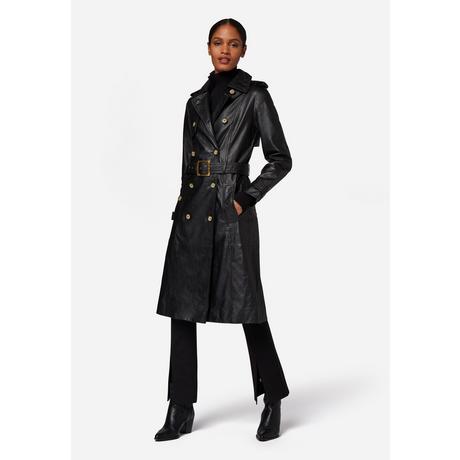 RICANO  Manteau en cuir  Gloria, trench avec col à revers 