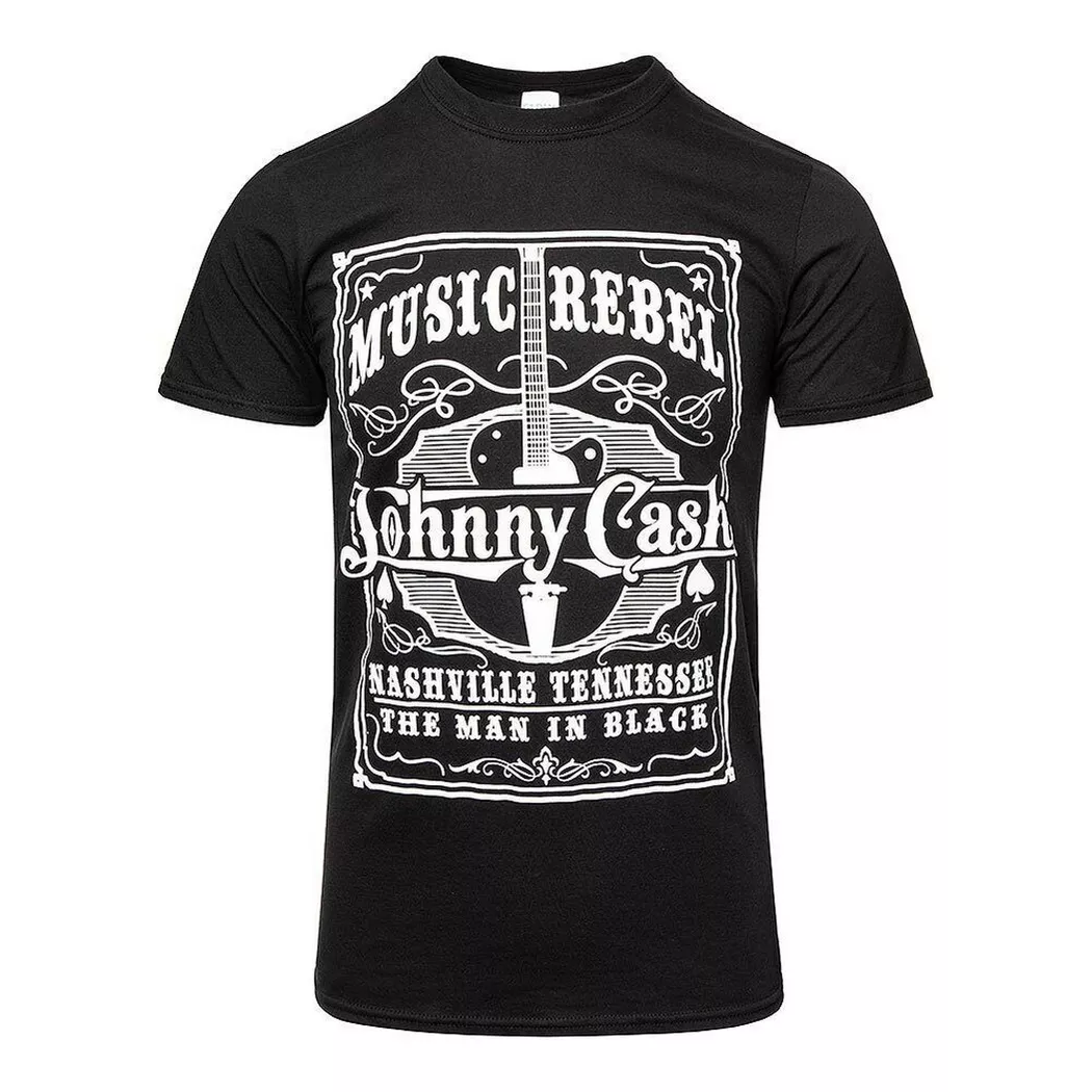 Johnny Cash - Music Rebel TShirt, per donna, Nero, Größe S