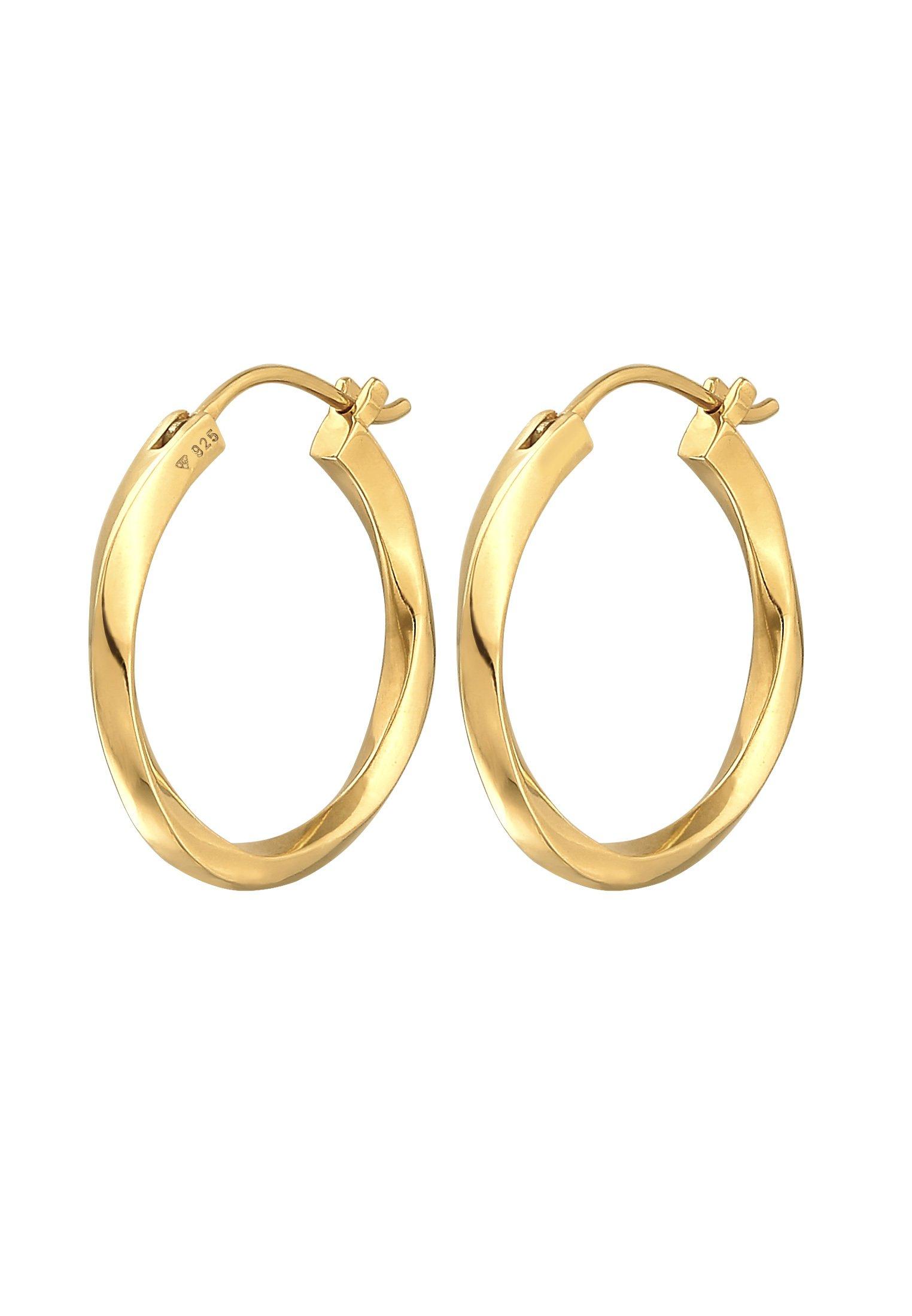 Elli  Boucles d'Oreilles Femmes Creoles Twisted Trend Basic 