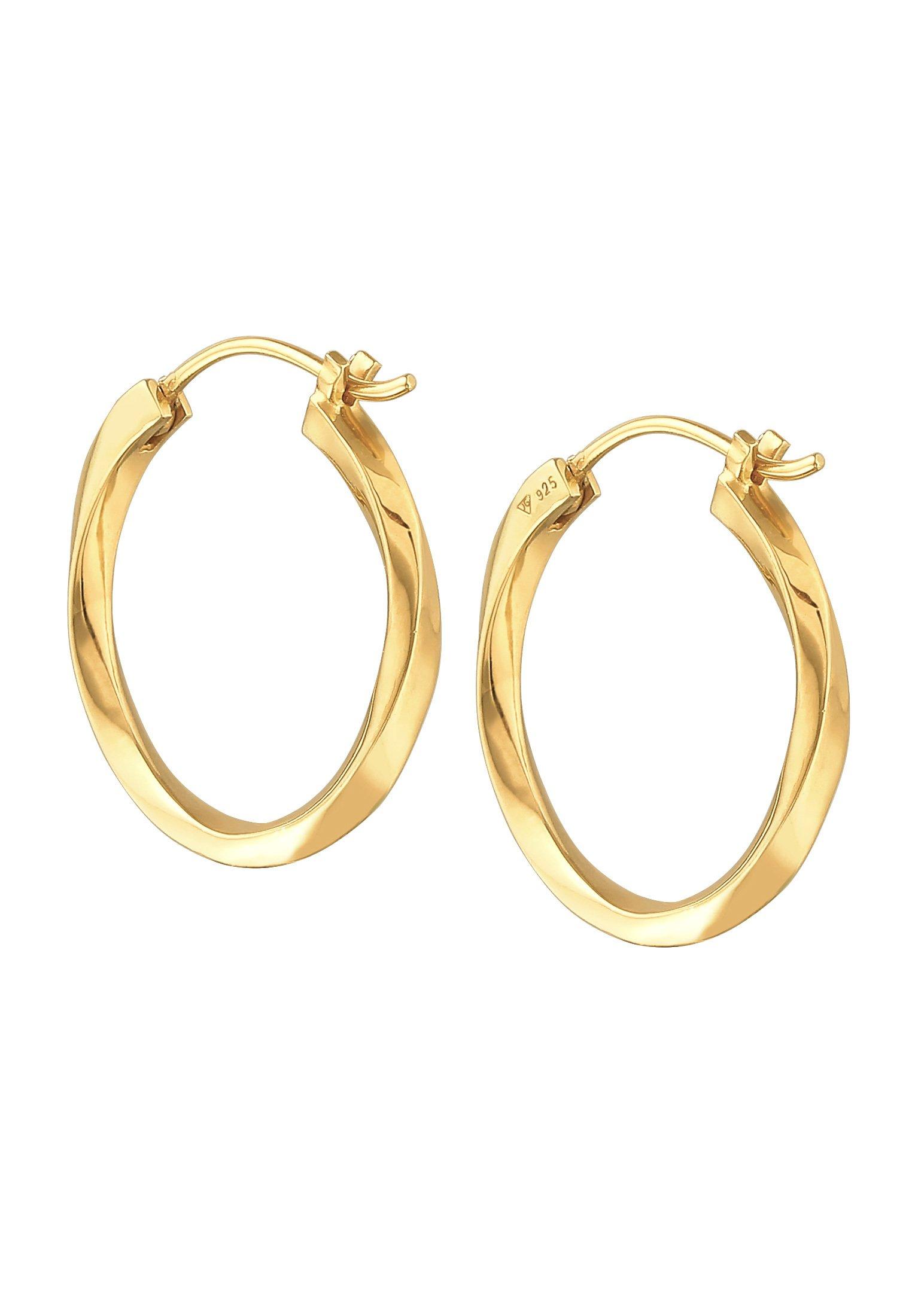 Elli  Boucles d'Oreilles Femmes Creoles Twisted Trend Basic 