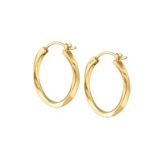 Elli  Boucles d'Oreilles Femmes Creoles Twisted Trend Basic 